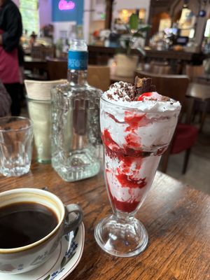 A berry Sundae   at Cosmic Kitchen in Plymouth