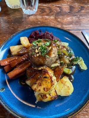 Sunday roast  at Cosmic Kitchen in Plymouth