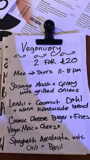 Veganuary offers at Cosmic Kitchen in Plymouth