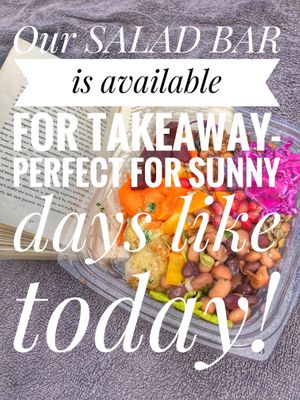 Salad bar available to takeaway  at Cosmic Kitchen in Plymouth