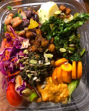 Salad box  at Cosmic Kitchen in Plymouth