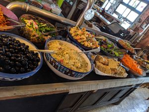 buffet bar at Cosmic Kitchen in Plymouth