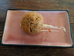 vegan Scotch egg at Cosmic Kitchen in Plymouth