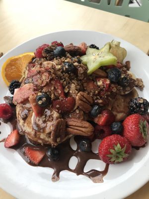 Fluffy choco pancakes at Klein Geluk Ontbijt in Heemskerk