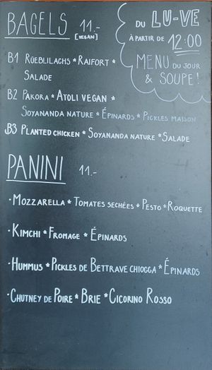Weekly menu at Farel Bistro in Biel