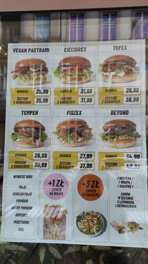 Menu in October 2022 at Krowarzywa in Poznan