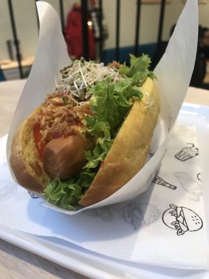 Supersized Hog Dog!  at Krowarzywa in Poznan