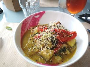 Verduritas al curry at Mandrágora  in Getxo