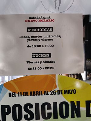 New schedule at Mandrágora  in Getxo