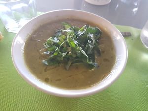 Vegetable soup at Mandrágora  in Getxo