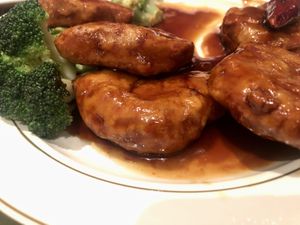 Authentic General Tsoy’s chicken, lol. Delicioso!  at LuAnne's Wild Ginger - Carroll Garden in Brooklyn