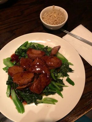 Black pepper seitan! at LuAnne's Wild Ginger - Carroll Garden in Brooklyn