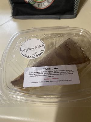Vegan Twix cake at Empowered Plant Cakes in Virginia Beach