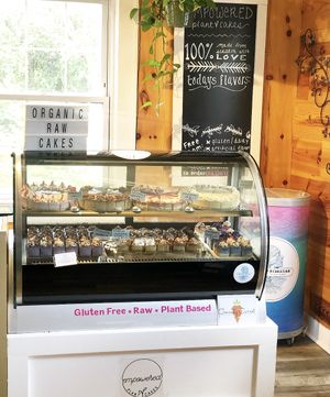 Display Case at Leaping Lizard Cafe at Empowered Plant Cakes in Virginia Beach