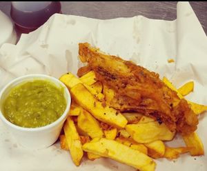 Vish and chips at JJ's Vish & Chips in Leeds