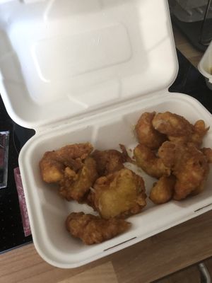 Scam-pi and kalamari at JJ's Vish & Chips in Leeds