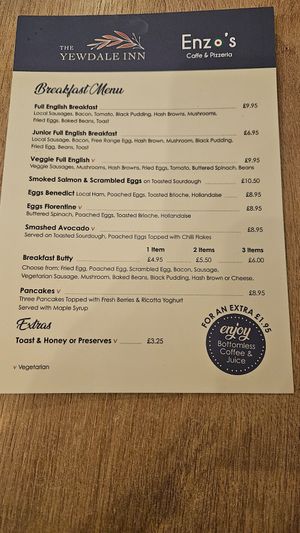 Breakfast at Yewdale Inn in Coniston