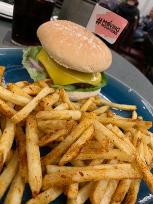 Vegan burger at Yewdale Inn in Coniston