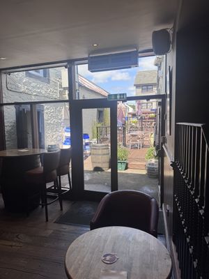 Beer garden   at The Crown Inn in Biggar