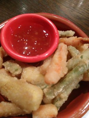 Tempura vegetables at The Crown Inn in Biggar