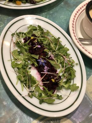 Organic Salt Roasted Red Beet Tartar from Olga Farm at Olga Gallery Cafe & Bistro in Coudersport