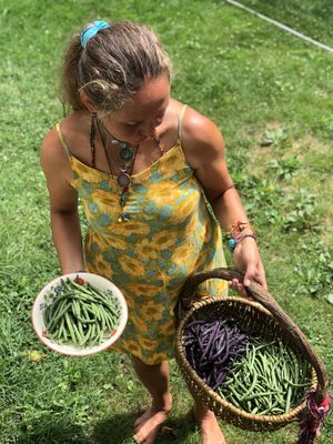 Green or purple beans...they’re all delish! at Olga Gallery Cafe & Bistro in Coudersport