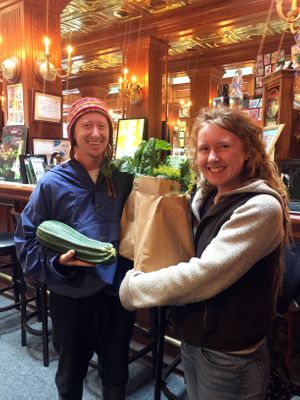 A vegetable delivery from  Metzger Heritage Farm, a local certified organic farm. at Olga Gallery Cafe & Bistro in Coudersport