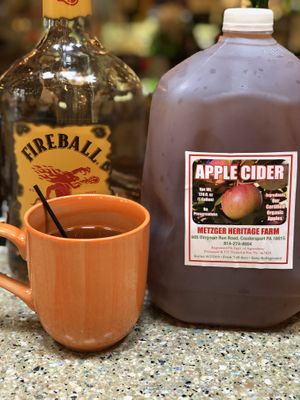 We look forward to Metzger Heritage Farm Apple Cider in Autumn! at Olga Gallery Cafe & Bistro in Coudersport