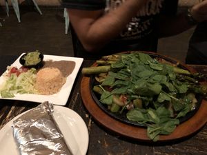 Sizzling fajitas at Antojitos Mexicanos in Appleton