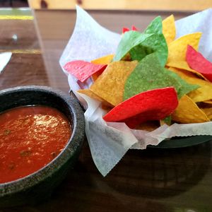 Complimentary chips and salsa at Fiesta Grande in Mount Dora
