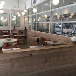 Inside seating at DIG - 709 Lex in New York City