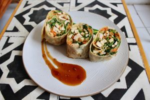 Vegan wrap at Ministry of Cat in Phnom Penh