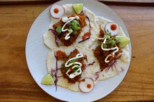 Vegan tacos at Ministry of Cat in Phnom Penh