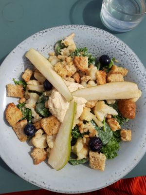 Cauliflower caesar salad bowl at Roots Helsinki in Helsinki