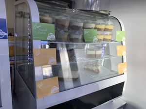 Vegan ones at the top  at Simply Cheesecake in Gateshead