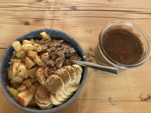 Powerkater and chai chocolate   at Haferkater - Hbf Dresden in Dresden