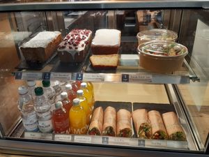Cakes, salads, and wraps - all vegan. at Haferkater - Hbf Dresden in Dresden