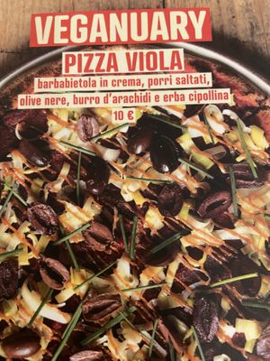 Veganuary pizza details  at Berberè - Centro in Turin
