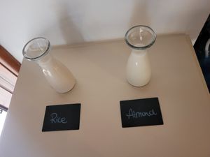 Milk alternatives at Curolla Petit Hotel in Mallorca