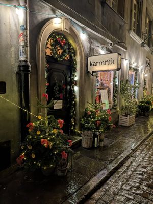 view from the street at Karmnik in Warsaw