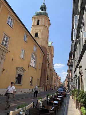 Outside seating  at Karmnik in Warsaw