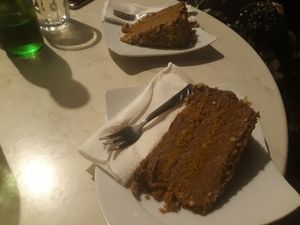 Gluten free-vegan cake with carrot, buckwheat, apple and cinamon. at Rica in Rijeka