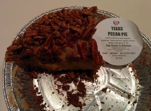 Raw vegan pecan pie. Delicious at Pat Greer's Kitchen in Houston