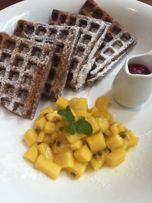 Mana Waffles (vegan!) at Mud Bistro in Da Nang