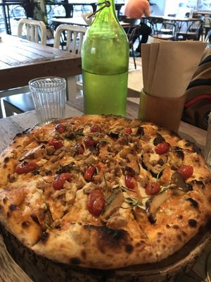 Tom yum pizza   at Vistro in Bangkok