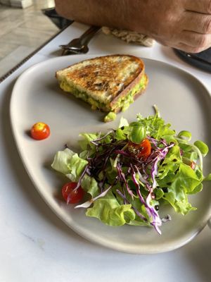 Gucan  vegan cheese toastie   at Vistro in Bangkok