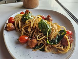 Isaan spaghetti - highly recommend at Vistro in Bangkok