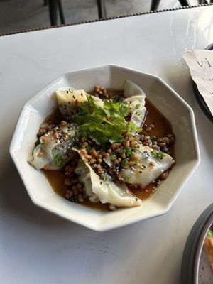 Vistro dumplings (mushroom and cabbage)   at Vistro in Bangkok