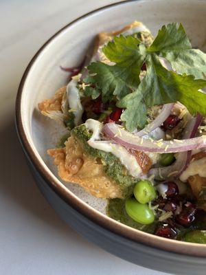 Smashin’ samosas   at Vistro in Bangkok