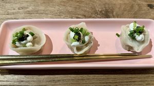 Wild truffle dumplings   at Vistro in Bangkok